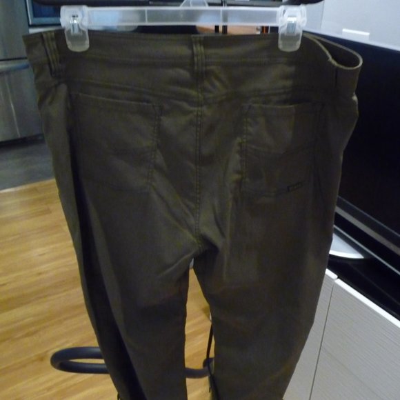 PRANA BREATHE SLIM FIT BROWN/GREEN OUTDOOR HIGHKING ATHLEISURE MAN PANTS  40/30 - Picture 3 of 13